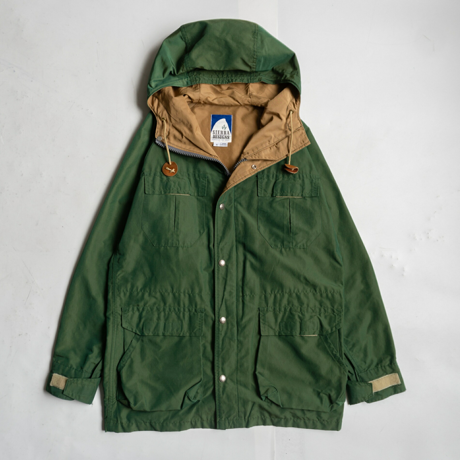 【美品/USA製】Sierra Designs 【90s 60/40差し交わす お山パーカー】 S 緑であること 上衣 シエラデザイン 26060799