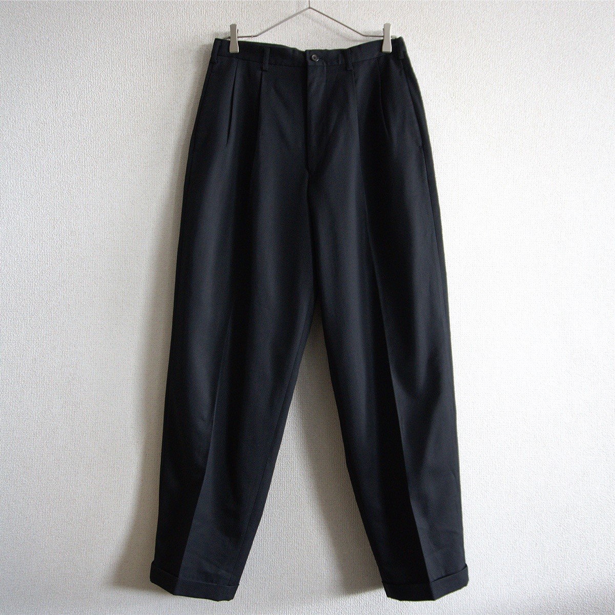 【90s/アーカイブ】Y's for men【ワイド スラックス パンツ】M ウール ブラック YOHJI YAMAMOTO ワイズフォーメン 26040121｜OLD BOY SHOP 14,025円