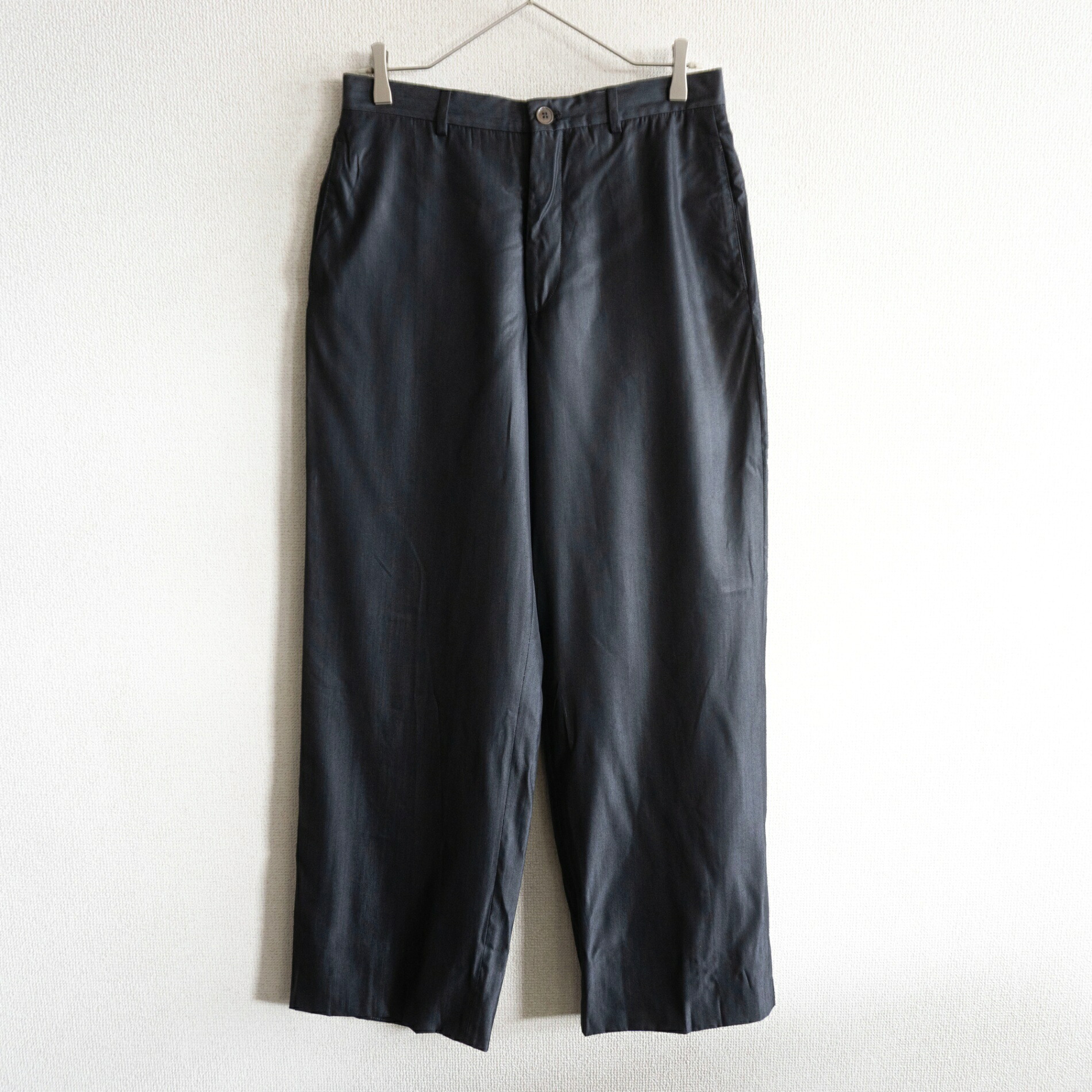 【美品】GIORGIO ARMANI【ウールレーヨン スラックスパンツ】ブラック ジョルジオアルマーニ s2606125｜OLD BOY SHOP