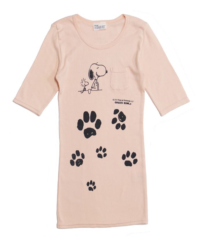 楽天市場 スヌーピー Tシャツ Snoopy Tシャツ Peanuts 可愛い 着やすい コーデ 大人向け コットン レディース メール便対応 キャラクター かわいい ポケット 無地 インナー トップス トレーニング スポーツ ヨガ ランニング 重ね着 丸首 シンプル リブ 小さいサイズ