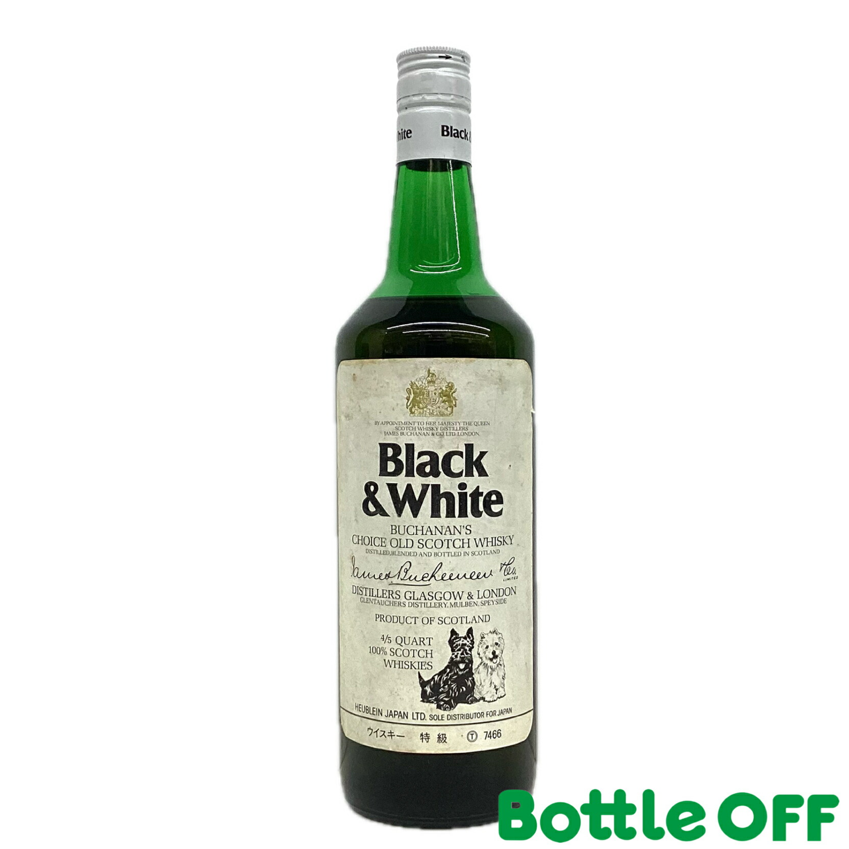 70年代 Black and White 70s オールドボトル ウイスキー 1974年以前流通 ブラック&ホワイト 760ml 43% 特級 従価 JAPANTAX