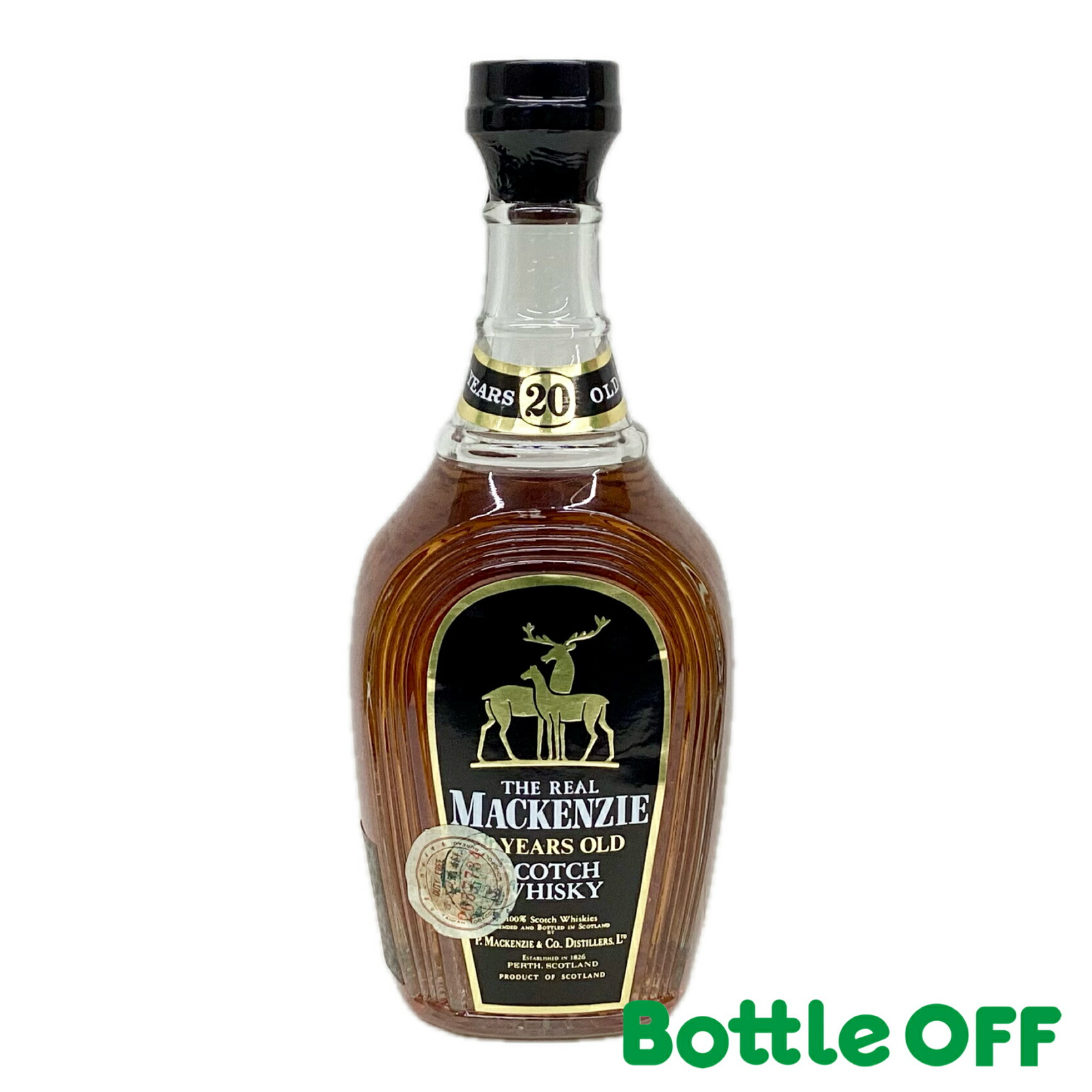 ザ・リアル・マッケンジー 20年 80s 　750ml 43%　ブレンデッドスコッチウイスキー　The Real Mackenzie 20year old Blended scotch whisky　オールドボトル ヴィンテージウイスキー【二次流通品】