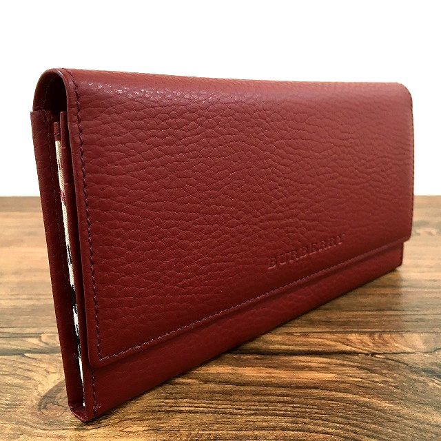 新品 未使用 BURBERRY バーバリー 長財布 ネイビー チェック ホース BURBERRY バーバリー 長財布 メンズ ネイビー チェック＆レザー