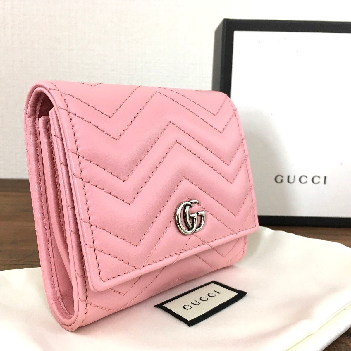 楽天市場】【未使用品】【財布】GUCCI グッチ GGマーモント ボウ