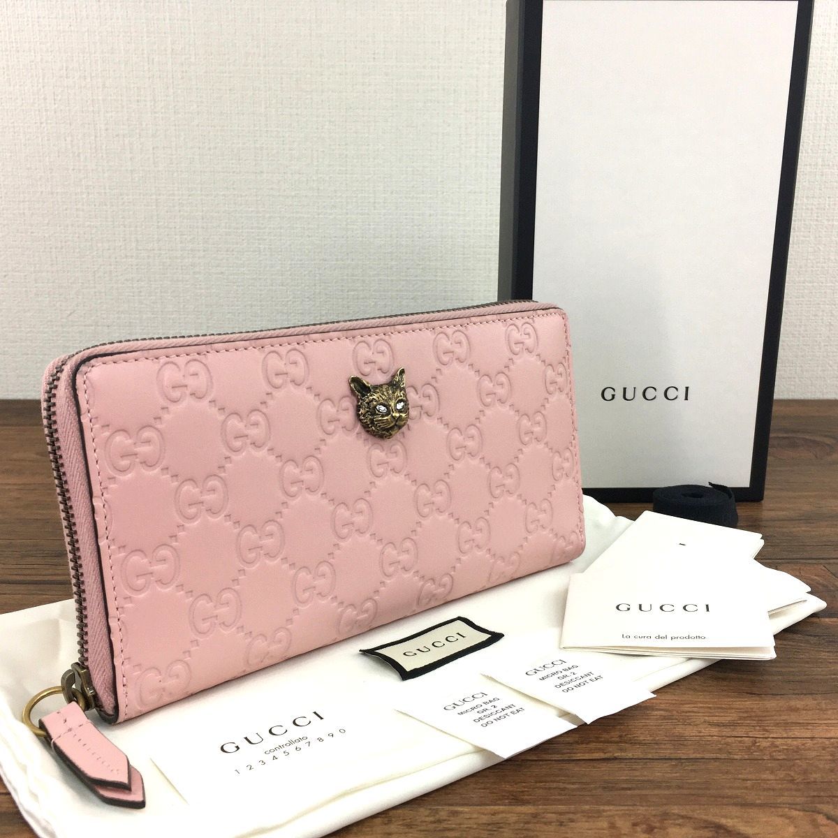 グッチ グッチシマ ラウンドファスナー キャットヘッド 長財布 548058 楽天市場】【新品未使用品】【財布】GUCCI グッチ グッチシマ