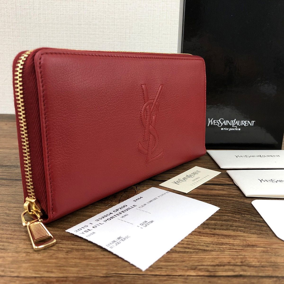 小物 Saint Laurent 556268 BTY7N 1000 Amazon | サンローラン SAINT LAURENT メンズ 2つ折り財布