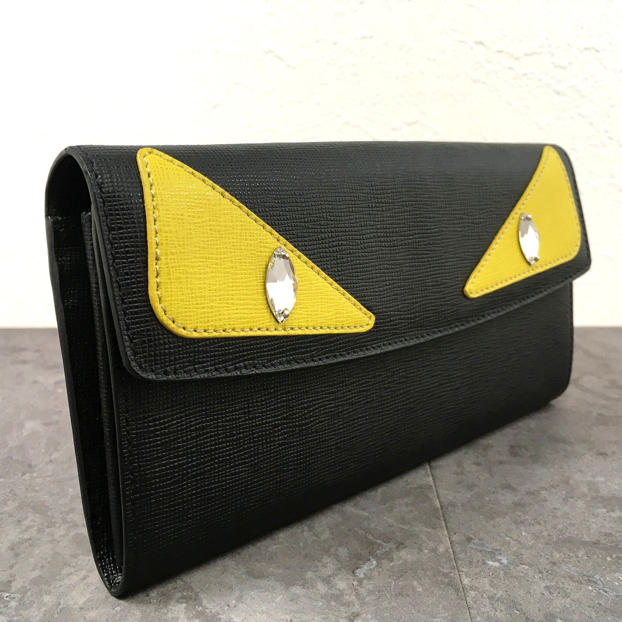 FENDI 長財布 黒×黄色 モノグラム 楽天市場】【中古】 フェンディ FENDI モンスター 長財布