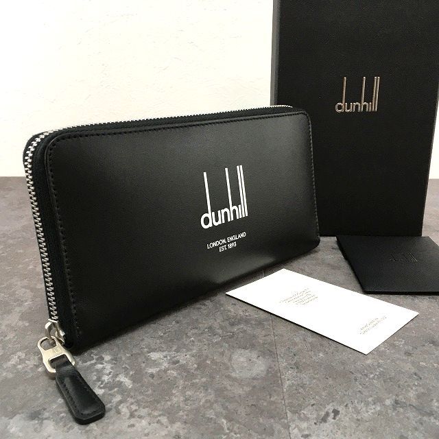 【中古】 送料込み！ 未使用品 dunhill ジップウォレット レガシー ブラック 箱付き シンプル ☆プレゼントにも☆ 384