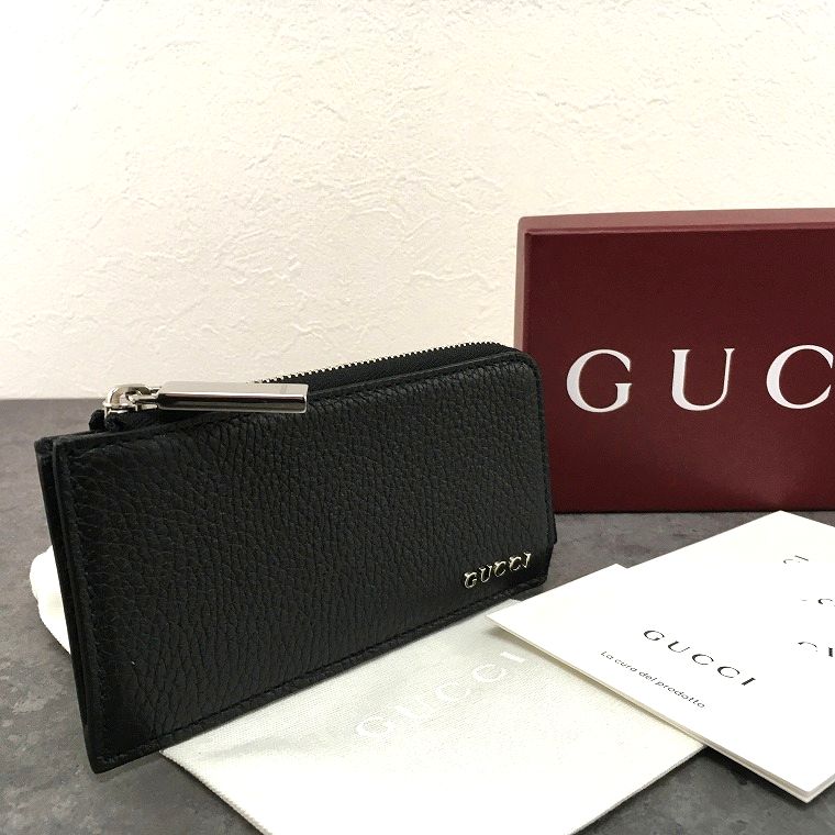 【中古】 貨物輸送込み！ 未当て嵌める品 GUCCI フラグメントケース 795286 黒いこと 箱付き添い人 134