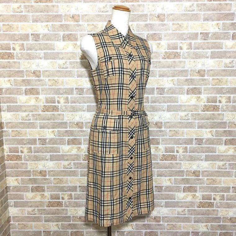 楽天市場】展示品 バーバリーブルーレーベル ワンピース 38 BURBERRY