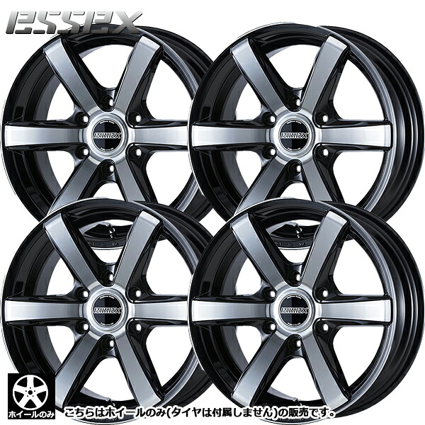 ハイエース【4本セット】送料無料 在庫あり 即納 ホイール単品 CRS ESSEX エセックス EC-18 18インチ 7.5J +38 6H139.7 ブラックポリッシュ ※タイヤは付属しません。｜オールドギア店
