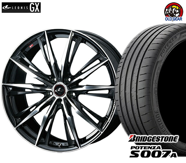 ウエッズ レオニスGX タイヤ・ホイール 新品 4本セット ブリヂストン ポテンザS007A F225/40R18・R255/35R18 パーツ バランス調整済み! taiya|オールドギア店