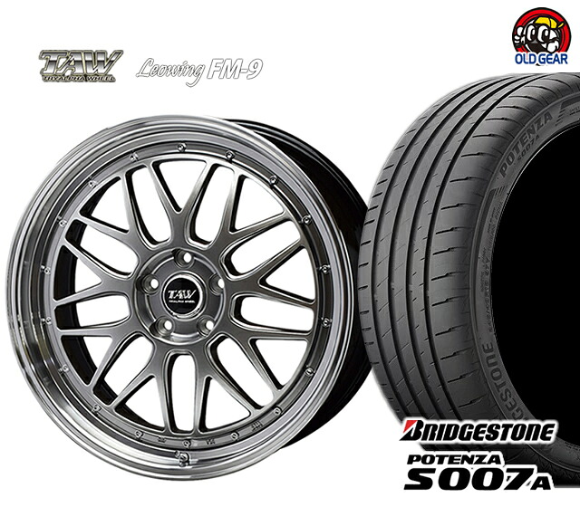 トライアルファ レオウィング FM9 タイヤ・ホイール 新品 4本セット ブリヂストン ポテンザ S007A 215/45R18 パーツ バランス調整済み! taiya|オールドギア店