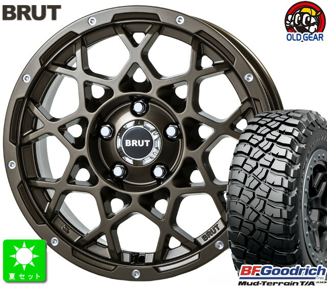 LT235/70R16 110/107Q LRD RBL BF Goodrich Mud-Terrain T/A KM3 新品 サマータイヤ ホイール4本セット ブルート BRUT BR-55 16インチ 6.5J 5H114.3 シャンパンゴールド taiya