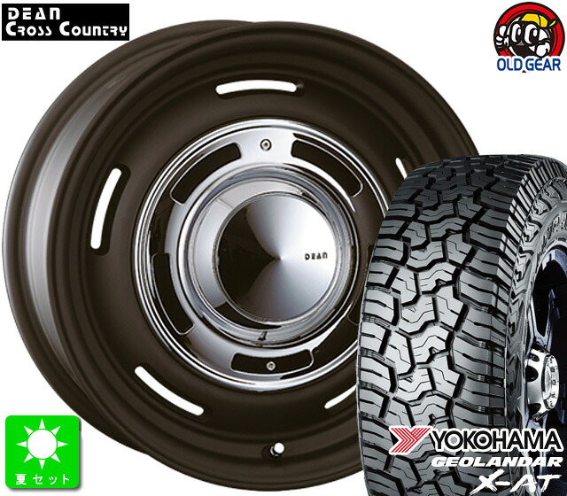 145R14C 85/83Q ヨコハマ ジオランダー X-AT G016 新品 サマータイヤ ホイール4本セット クリムソン クロスカントリー ディーン DEAN 14インチ 4.5J 4H100 BK taiya
