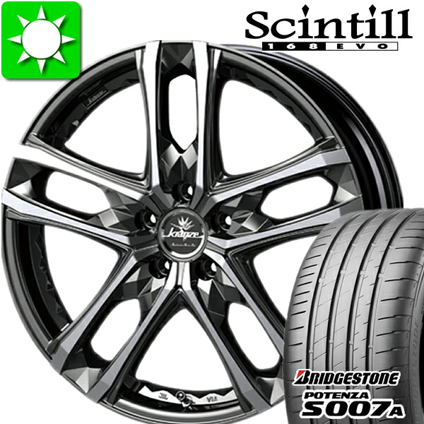 235/45R18 ブリヂストン ポテンザ S007A 新品サマータイヤ ホイール 4本セット ウエッズ クレンツェ シンティル 168EVO バランス調整済み taiya|オールドギア店