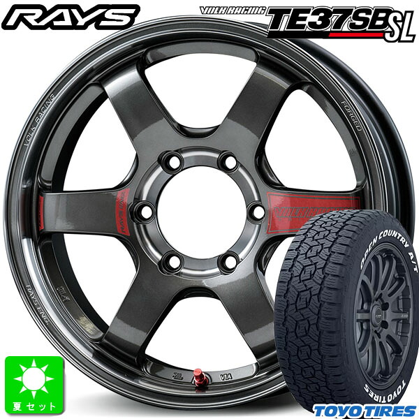 215/60R17 109/107 トーヨー オープンカントリー A/T 3 ホワイトレター 新品 サマータイヤ ホイール4本セット レイズ ボルクレーシング RAYS VOLK RACING TE37SB SL 17インチ 6.5J 6H139.7 プレスドグラファイト 組込み済 バランス調整済
