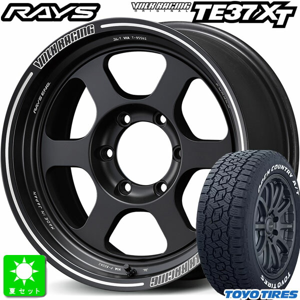 215/65R16C 109/107 トーヨー オープンカントリー A/T 3 ホワイトレター 新品 サマータイヤ ホイール4本セット レイズ ボルクレーシング TE37XT RAYS VOLK RACING TE37XT 16インチ 6.5J 6H139.7 ブラストブラック 組込み済 バランス調整済