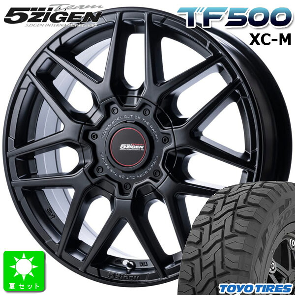 215/70R16 100Q トーヨー オープンカントリー R/T 新品 サマータイヤ ホイール4本セット 5ZIGEN TF500 XC-M 16インチ 6.5J 6H139.7 セミグロスブラック 組込み済 バランス調整済