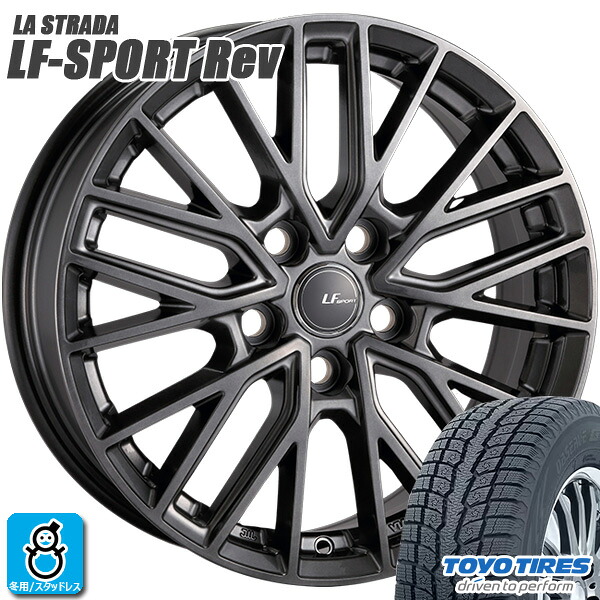 【2024~2025年製】225/60R18 100Q トーヨー オブザーブ Gsi-6 新品 スタッドレスタイヤ ホイール4本セット 阿部商会 ラストラーダ LFスポーツ Rev レヴ レブ 18インチ 7.0J 5H120 エレガントシルバー 組込み済 バランス調整済