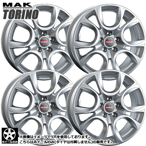 【ホイール単品】送料無料 4本セット 阿部商会 MAK TORINO トリノ 17インチ 7.0J +39 4H98 CB58.1 シルバー ※タイヤは付属しません