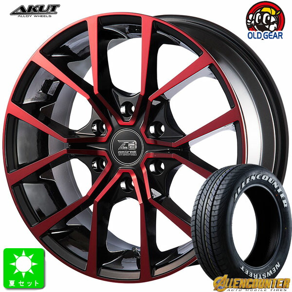 225/50R18C 107/105 オーレンカウンター New ストリート OG-20 ホワイトレター 新品 サマータイヤホイール 4本セット アクト ゼロブレイクフォース Akut ZEROBREAK-FORCE 18インチ 8.0J 6H139.7 BKP/キャンディレッド 組込み済 バランス調整済 taiya 102,300円