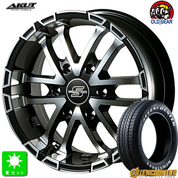 225/50R18C 107/105 オーレンカウンター New ストリート OG-20 ホワイトレター 新品 サマータイヤホイール 4本セット アクト ゼロブレイクエス Akut ZEROBREAK-S 18インチ 7.5J 6H139.7 ブラックポリッシュ 組込み済 バランス調整済 taiya