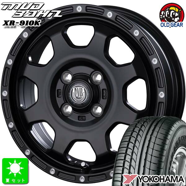165/55R14C 95/93Nヨコハマ パラダ PARADA PA03新品 サマータイヤ ホイール4本セットインターミラノ マッドバーン XR-910K 14インチ 4.5J 4H100MBK/PP組込み済 バランス調整済 taiya｜オールドギア店