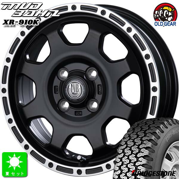 145/80R12 80/78(145R12 6PR) ブリヂストン BRIDGESTONE RD-604V 新品 サマータイヤ ホイール4本セット インターミラノ マッドバーン XR-910K 12インチ 4.00B 4H100 MBK/RP 組込み済 バランス調整済 taiya
