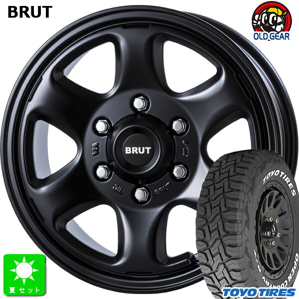 215/65R16C 109/107 トーヨー オープンカントリー R/T ホワイトレター 新品 サマータイヤ ホイール4本セット ブルート BRUT BR-44 16インチ 6.5J 6H139.7 ミリタリーブラック taiya