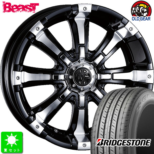 サマータイヤ アルミホイールセット 新品 4本SET ◆クリムソン マーテルギア ビースト MG BEAST◆215/60R17 17インチ新品BRIDGESTONE ブリヂストン GL-R バランス調整済み! パーツ taiya|オールドギア店