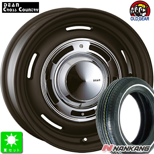 155/65R14 ナンカン NANKANG RX615 ホワイトリボン 新品 サマータイヤ ホイール4本セット クリムソン クロスカントリー ディーン DEAN 14インチ 4.5J 4H100 マットブラック taiya