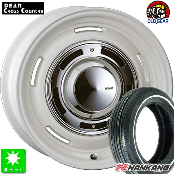 155/65R14ナンカン NANKANG RX615ホワイトリボン新品 サマータイヤ ホイール4本セットクリムソン クロスカントリー ディーン DEAN14インチ 4.5J 4H100マーガレットホワイト taiya|オールドギア店