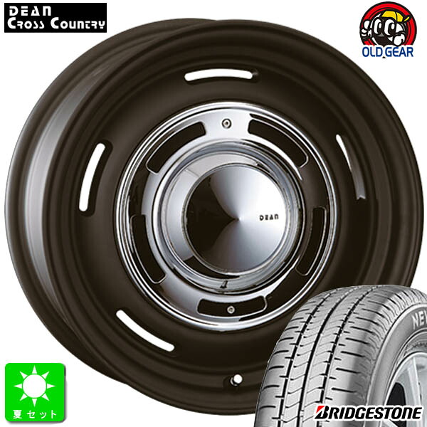 155/65R14 75H ブリヂストン ニューノ BRIDGESTONE NEWNO 新品 サマータイヤ ホイール4本セット クリムソン ディーン クロスカントリー 14インチ 4.5J 4H100 マットブラック 組込み済 バランス調整済 taiya