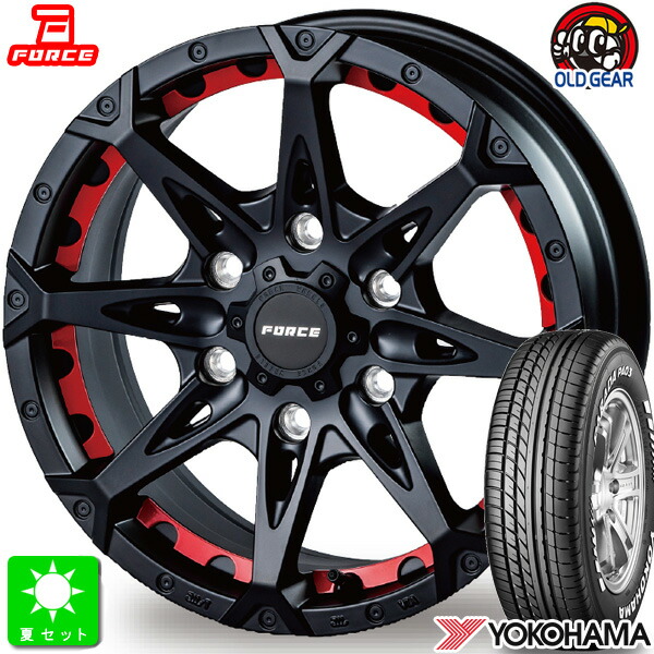 215/60R17C 109/107 ヨコハマ パラダ PA03 ホワイトレター 新品 サマータイヤ ホイール4本セット フォース デナリ FORCE DENALI 17インチ 8.0J 6H139.7 マットブラック 組込み済 バランス調整済 taiya 131,750円