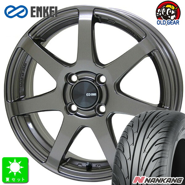 165/45R16ナンカン NANKANG NS-2新品 サマータイヤ ホイール4本セットエンケイ ENKEI RF0716インチ 7.0J 4H100ダークシルバー組込み済 バランス調整済 taiya|オールドギア店