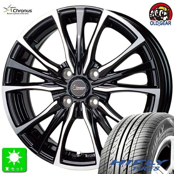 205/65R16 ハイフライ HIFLY HF201 新品 サマータイヤ ホイール4本セット クロノス Chronus CH-110 16インチ 6.0J 4H100 メタリックブラックポリッシュ 組込み済 バランス調整済 taiya