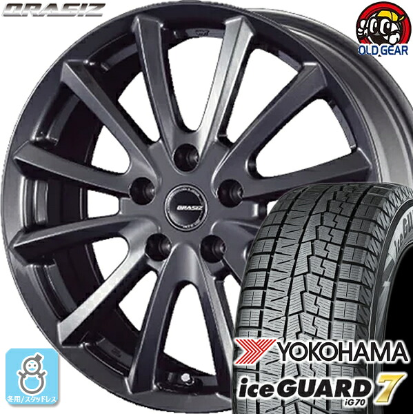 235/45R18 ヨコハマ アイスガード7 ig70 スタッドレスタイヤホイール 新品 4本セット KIT クレイシズVS6 18インチ5H114.3 バランス調整済み taiya|オールドギア店