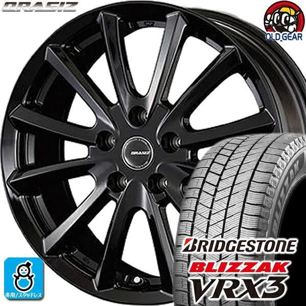 235/40R18 ブリヂストン ブリザック VRX3 スタッドレスタイヤホイール 新品 4本セット KIT クレイシズVS6 18インチ5H114.3 バランス調整済み taiya|オールドギア店