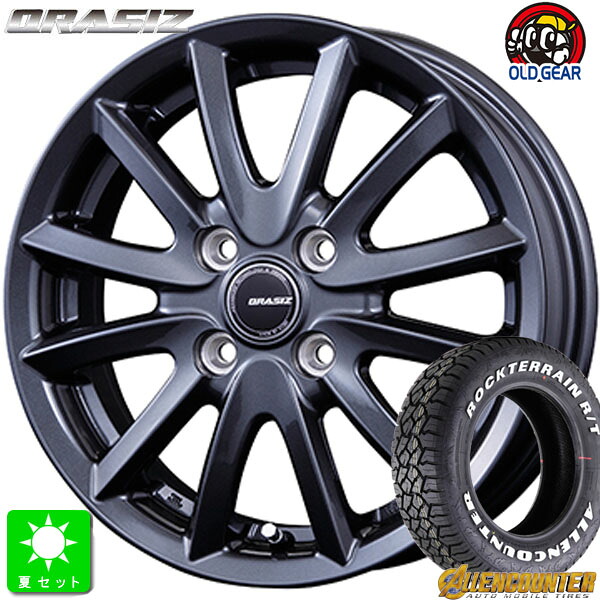 215/65R16 オーレンカウンター ロックテレーン R/T ホワイトレター 新品 サマータイヤ ホイール4本セット クレイシズ　VS6 16インチ 6.0J 4H100 ガンメタリック taiya