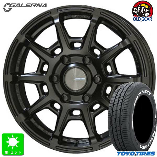 215/60R17 109/107 トーヨー TOYO H30 ホワイトレター 新品 サマータイヤ ホイール4本セット KYOHO ガレルナ レフィーノ 17インチ 6.5J 6H139.7 マットブラック 組込み済 バランス調整済 taiya