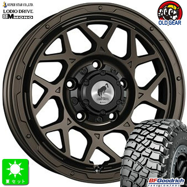 LT225/75R16 115/112Q BF Goodrich Mud-Terrain T/A KM3 新品 サマータイヤ ホイール4本セット スーパースター ロディオドライブ 8M モノ 16インチ 5.5J 5H139.7 マットブロンズ 組込み済 バランス調整済 taiya 102,150円