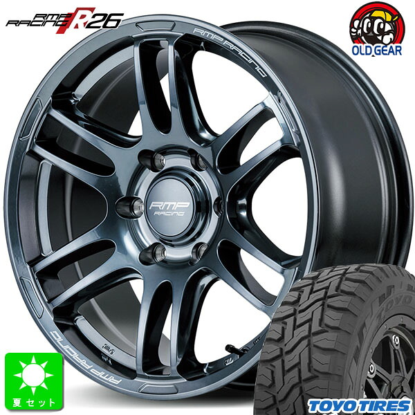 215/70R16 100Q トーヨー オープンカントリー R/T 新品 サマータイヤ ホイール4本セット RMPレーシング R26 16インチ 6.5J 6H139.7 ディープチタンシルバー 組込み済 バランス調整済 taiya