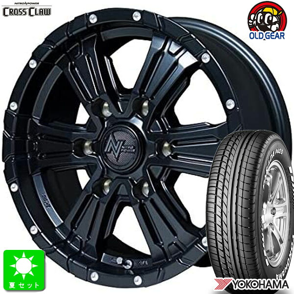 215/60R17C 109/107 ヨコハマ パラダ PA03 ホワイトレター 新品 サマータイヤ ホイール4本セット ナイトロパワー クロスクロウ NITRO POWER CROSS CLAW 17インチ 6.5J 6H139.7 SGBK+PD 組込み済 バランス調整済 taiya