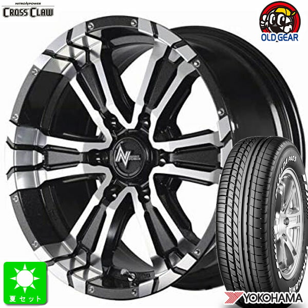215/60R17C 109/107 ヨコハマ パラダ PA03 ホワイトレター 新品 サマータイヤ ホイール4本セット ナイトロパワー クロスクロウ NITRO POWER CROSS CLAW 17インチ 6.5J 6H139.7 BM/MC 組込み済 バランス調整済 taiya