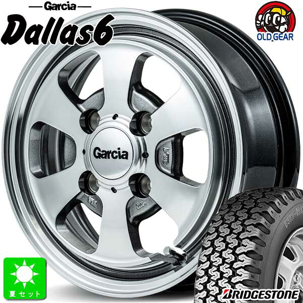 145/80R12 80/78(145R12 6PR) ブリヂストン BRIDGESTONE RD-604V 新品 サマータイヤ ホイール4本セット MID ガルシア Dallas6 12インチ 4.00B 4H100 ポリッシュ/ライングレー 組込み済 バランス調整済 taiya