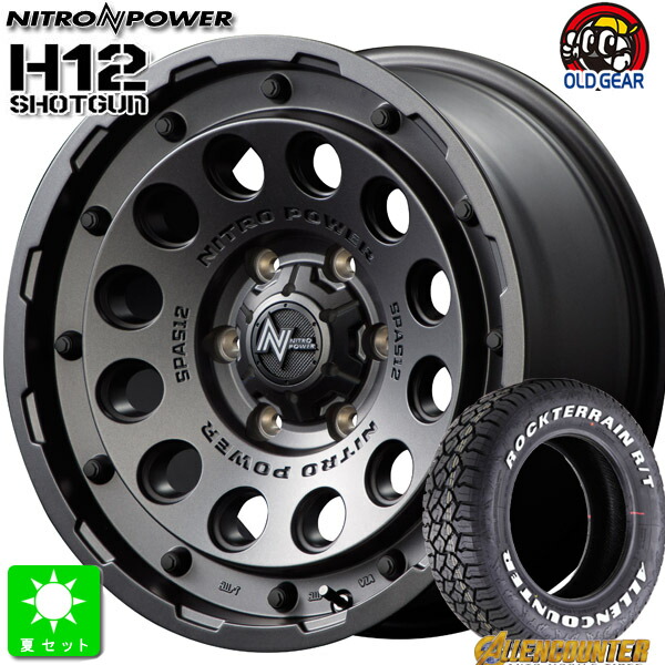 215/65R16C 109/107 オーレンカウンター ロックテレーン R/T ホワイトレター 新品 サマータイヤ ホイール4本セット ナイトロパワー H12 ショットガン NITROPOWER H12 SHOTGUN 16インチ 6.5J 6H139.7 バレルブラック 組込み済 バランス調整済 taiya