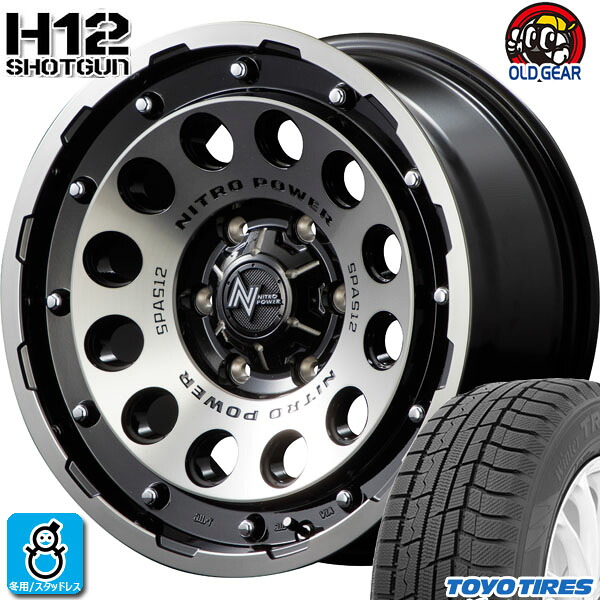 【2023～2024年製】215/65R16 98Q トーヨー ウィンタートランパス TX 新品 スタッドレスタイヤ ホイール4本セット ナイトロパワー H12 ショットガン NITROPOWER H12 SHOTGUN 16インチ 6.5J 6H139.7 ブラッククリア/マシニング 組込み済 バランス調整済