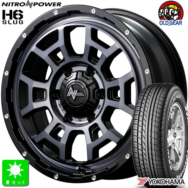 215/65R16C 109/107 ヨコハマ パラダ PA03 ホワイトレター 新品 サマータイヤ ホイール4本セット ナイトロパワー NITRO POWER H6 SLUG 16インチ 6.5J 6H139.7 BC/PD 組込み済 バランス調整済 taiya