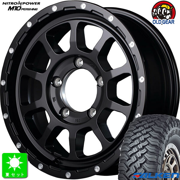 185/85R16 105/103L ファルケン ワイルドピーク M/T01 新品 サマータイヤ ホイール4本セット ナイトロパワー M10 16インチ 6.0J 5H139.7 セミグロスブラック/マシニング 組込み済 バランス調整済 taiya